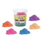 Kit Areia Mágica Art Kids com Molde 6 Unidades 200g (Azul, Laranja, Natural, Rosa, Roxo e Verde) - Acrilex