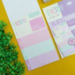 Bloco Diário de Anotações Destacável Enjoy Tom Pastel 135 x 215 mm com 30 Folhas Decoradas - DAC