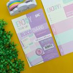 Bloco Diário de Anotações Destacável Enjoy Tom Pastel 135 x 215 mm com 30 Folhas Decoradas - DAC
