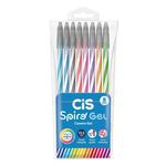 Kit Caneta em Gel Spiro com 8 Cores 0.7 mm - Cis