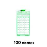 Rifa Cartela Com 100 Nomes - Tamoio