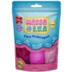 Kit Três Cores Tons de Rosa Massa de E.V.A. 50 Gramas Para Modelagem - Make+