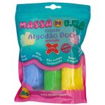 Massa de E.V.A Kit Cinco Cores (Branco, Vermelho, Azul, Verde e Amarelo) Coleção Algodão Doce 50 Gramas - Make+ (Ref: 13.016)