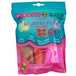 Massa de E.V.A Kit Cinco Cores (Branco, Rosa, Marrom, Vermelho e Roxo) Coleção Algodão Doce 50 Gramas - Make+ (Ref: 13.020)
