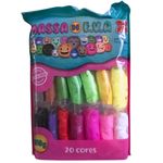 Massa de E.V.A Para Modelagem Kit 20 Cores Sortidas 250 Gramas - Make+ 