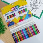 Canetinha Hidrográfica Colorida 24 Cores Lavável - Acrilex