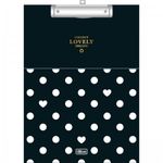 Prancheta A4 West Village Preta Decorada 23 cm x 31,5 cm - Tilibra