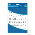 Kit de Carimbos de Silicone Transparente Alfabeto Estilo Lettering e Símbolos - Tilibra