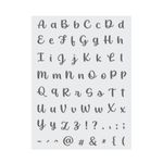 Kit de Carimbos de Silicone Transparente Alfabeto Estilo Lettering e Símbolos - Tilibra