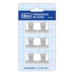 Prendedor de Papel Transparente 6 Unidades 31 mm - Tilibra