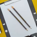 Lápis Grafite West Village nº2 com Borracha Bolinhas Preto e Branco - Tilibra