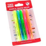 Kit com 5 Canetas Marca Texto Neon - Yin's