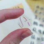 Kit de Carimbos de Silicone Transparente Alfabeto Estilo Lettering e Símbolos - Tilibra
