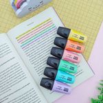 Caneta Marca Texto Mini Marker 6 Cores Tom Pastel - Yins
