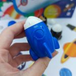Apontador com Depósito Foguete (Azul e Preto) - Tilibra