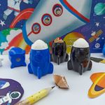 Apontador com Depósito Foguete (Azul e Preto) - Tilibra