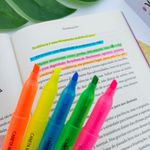 Kit com 5 Canetas Marca Texto Neon - Yin's