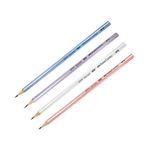 Lápis Preto Grafite Eco Pérola Nº2 (Azul, Branco, Lilás e Salmão) - Faber Castell