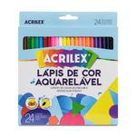 Lápis de Cor 24 Cores Aquarelável +1 Píncel - Acrilex