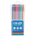 Kit Caneta Esferográfica Tik 0.7 mm com 8 Cores - Cis