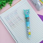 Caneta Esferográfica 0.7mm com 10 Cores  Hello Kitty Mini World - Importado
