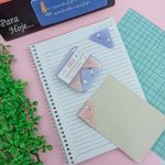 Prendedor para Papel de Canto com Tom Pastel (Lilás e Rosa) 4 Unidades - Tilibra