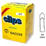 Clips Galvanizado para Escritório Caixas em Maior Quantidade | Tamanhos 2/0, 3/0, 4/0, 6/0, 8/0  | - Bacchi