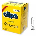 Clips Galvanizado para Escritório Caixas em Maior Quantidade | Tamanhos 2/0, 3/0, 4/0, 6/0, 8/0  | - Bacchi