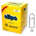 Clips Galvanizado para Escritório Caixas em Maior Quantidade | Tamanhos 2/0, 3/0, 4/0, 6/0, 8/0  | - Bacchi
