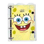 Fichário Universitário Bob Esponja 22,3 x 27,5 cm Capa Protetora Cristal 192 Folhas Pautadas - DAC