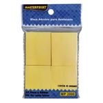 Kit 4 Blocos Adesivos para Anotações Amarelo MP2000 37,5 x 50 mm 100 Folhas Cada - Masterprint