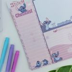 Kit Bloco de Anotações Destacável Stitch com 5 Bloquinhos de 20 Folhas - DAC