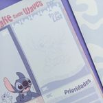 Kit Bloco de Anotações Destacável Stitch com 5 Bloquinhos de 20 Folhas - DAC