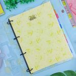 Fichário Universitário Bob Esponja 22,3 x 27,5 cm Capa Protetora Cristal 192 Folhas Pautadas - DAC