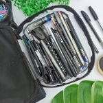 Estojo Box Cristal Transparente Preto 100 Pens com Divisórias - DAC