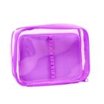 Estojo Box Cristal Transparente Roxo 100 Pens com Divisórias - DAC