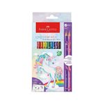 Lápis de Cor 12 Cores + 2 Lápis Misturinha Unicórnio - Faber-Castell