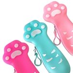 Estojo Patinhas Colorido de Silicone ( Azul, Rosa Claro e Rosa Pink ) -  Cosy