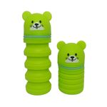Estojo Retratil Ursinho Colorido de Silicone (Azul, Lilás, Rosa, Verde e Vermelho) - Cosy