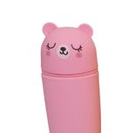 Estojo Médio Colorido Silicone Urso e Gatinho ( Amarelo, Azul, Marrom e Rosa) - Cosy 
