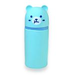 Estojo Médio Colorido Silicone Urso e Gatinho ( Amarelo, Azul, Marrom e Rosa) - Cosy 