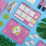 Planner Semanal Espiral de Mesa A5 15 x 21 cm 52 Folhas - Importado