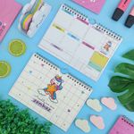 Planner Semanal Espiral de Mesa A5 15 x 21 cm 52 Folhas - Importado