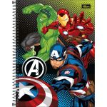 Caderno Universitário Espiral Avengers 1 Matéria 80 Folhas 20 x 27,5 cm - Tilibra