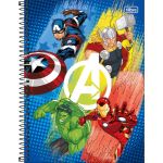Caderno Universitário Espiral Avengers 1 Matéria 80 Folhas 20 x 27,5 cm - Tilibra