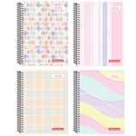 Caderno Espiral Capa Dura Universitário 10 Matérias Charm 20 x 27,5 cm 160 Folhas Novo - Panamericana