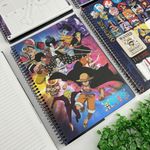 Caderno Universitário 1 Matéria One Piece 80 Folhas com Adesivos Connect - Tilibra
