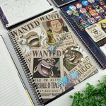 Caderno Universitário 1 Matéria One Piece 80 Folhas com Adesivos Connect - Tilibra