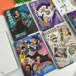 Caderno Universitário 1 Matéria One Piece 80 Folhas com Adesivos Connect - Tilibra