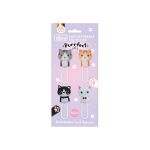 Clips Metálico Decorado com 4 Unidades Purrfect Cats- Tilibra | de Papel